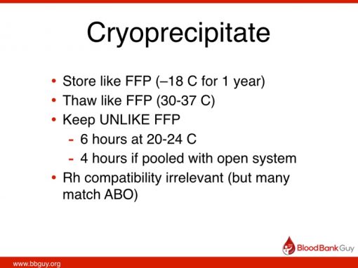 019: Cryoprecipitate With Joe Chaffin - Blood Bank Guy